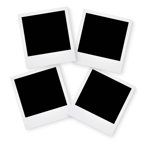 three Old Polaroid on white background - Photo, Image