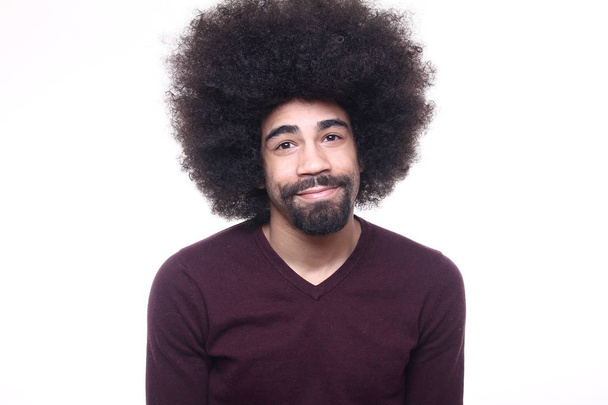 Afro-american man posing on white background - Foto, Imagem