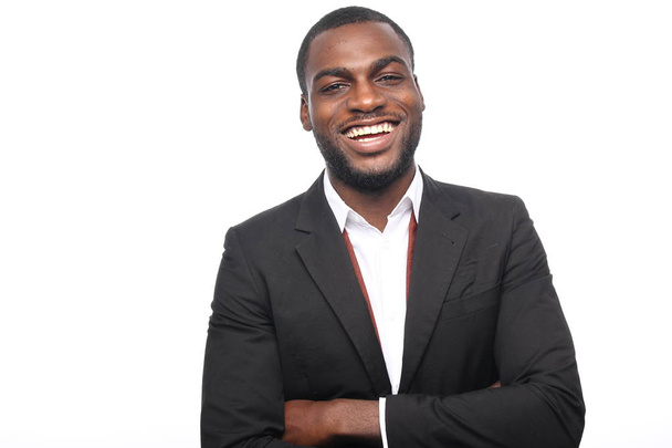 Smiling black man posing - Zdjęcie, obraz