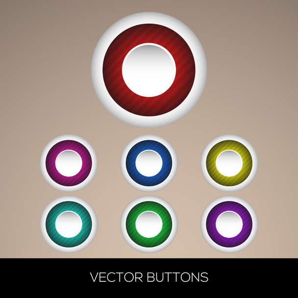 Set of colorful buttons - Vector, Image