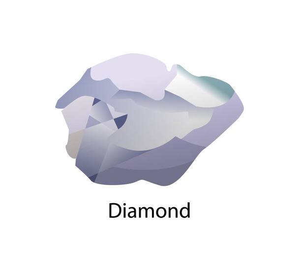 Diament Allotrope metastabilnej cenny kamień szlachetny - Wektor, obraz