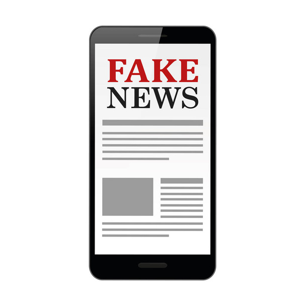 fake news media mobile phone - Vector, Image