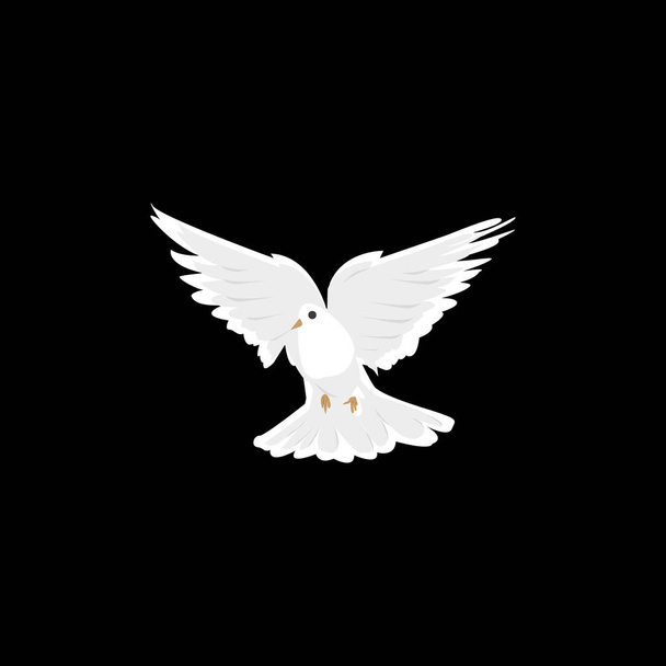 gołąbek latający na białym tle ikona. EPS 10 - Wektor, obraz
