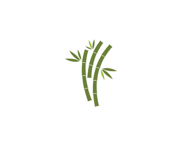 Bamboo Logo Template vector icon illustration design - Vetor, Imagem