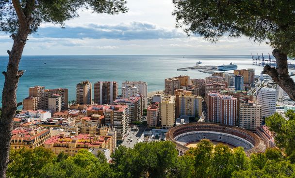View over Malaga Port and Bullring - Fotografie, Obrázek
