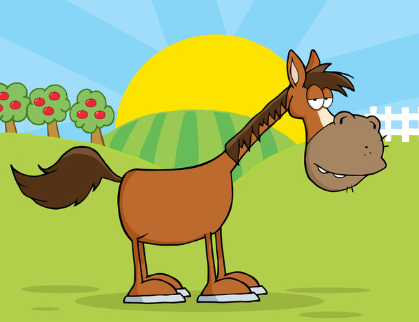 Ló karakter ország Farm - Fotó, kép