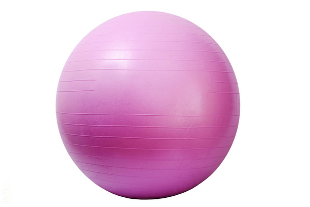 Primer plano de una pelota de fitness aislada sobre fondo blanco
 - Foto, Imagen