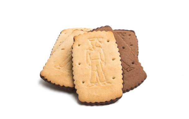 Biscuits au chocolat isolés sur fond blanc - Photo, image