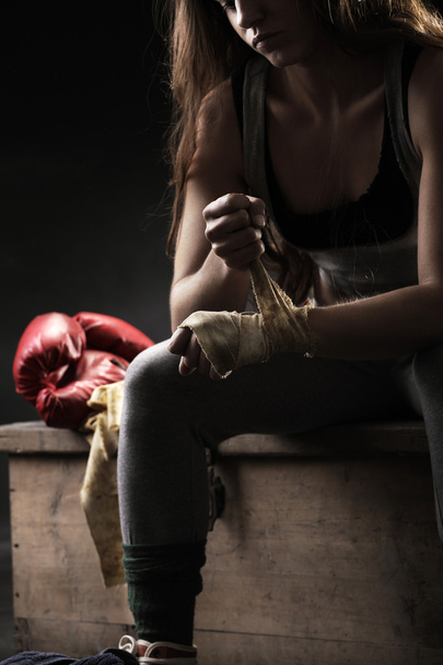 Woman boxer - Photo, image