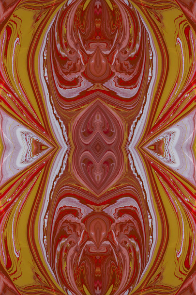 Seamless ornament in the form of a kaleidoscope. Seamless woven pattern. Design print for textile, fabric, wallpaper, background. Can be used for printing on paper, packaging, in textiles. - Photo, Image