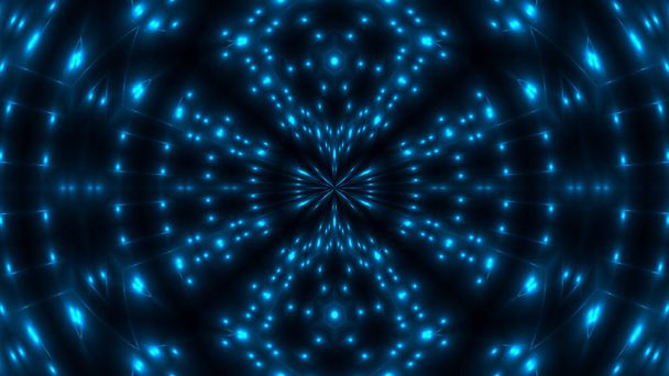 Krásné abstraktní kaleidoskop - fraktální modré světlo, 3d vykreslení pozadí, počítač generování pozadí - Fotografie, Obrázek