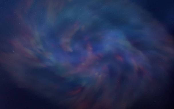 Donkerblauwe vectorlay-out met kosmische sterren. Ruimtesterren op wazig abstracte achtergrond met verloop. Patroon voor futuristische advertenties, boekjes. - Vector, afbeelding