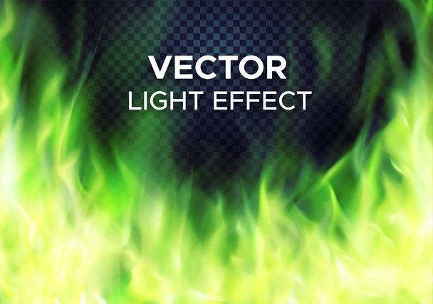 Векторное зеленое пламя на прозрачном фоне
 - Вектор,изображение