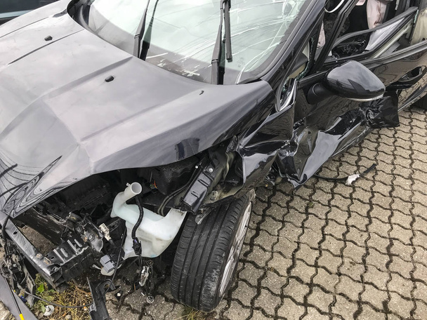 Car get damaged by accident on the road - Фото, зображення