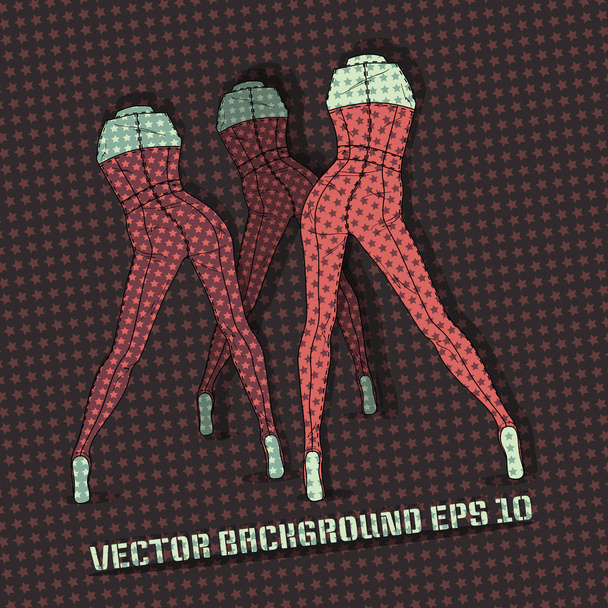 Vector background with female legs. - Vector, Image