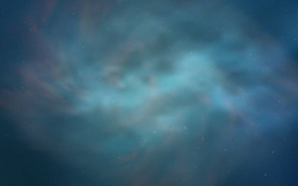 Licht blauwe vector lay-out met kosmische sterren. De sterren van de ruimte op onscherpe abstracte achtergrond met kleurovergang. Slim ontwerp voor uw bedrijf-advertentie. - Vector, afbeelding