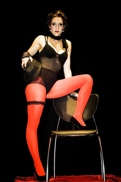 Pretty cabaret woman - Фото, изображение
