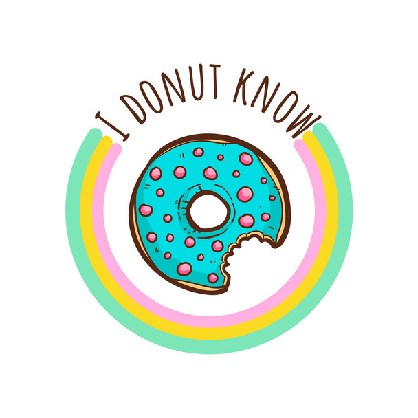 donuts t-shirt quotes vector illustration - Vector, Image