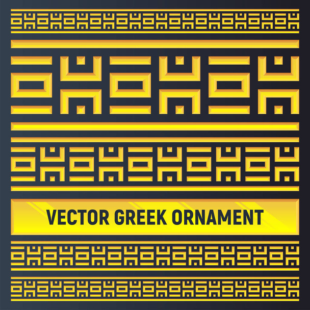antiguas fronteras griegas doradas
 - Vector, imagen
