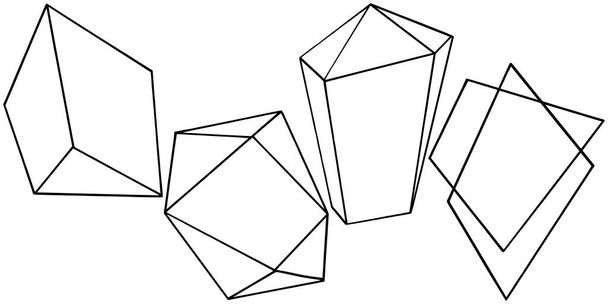 ベクトルの幾何学的形状。孤立した図の要素。モザイク図形. - ベクター画像