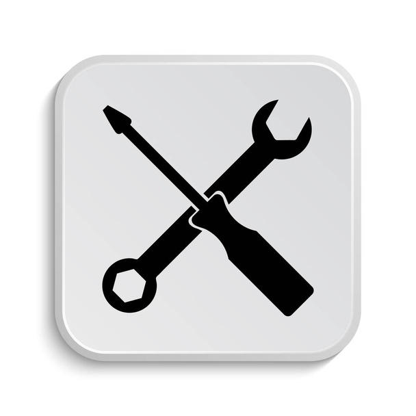 Icono de herramientas. Botón de Internet sobre fondo blanco
 - Foto, imagen