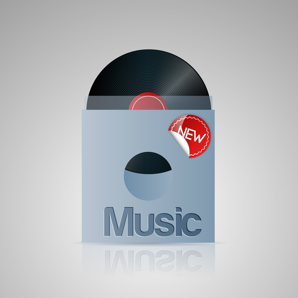 Vector illustration of music disc. - Vector, Image