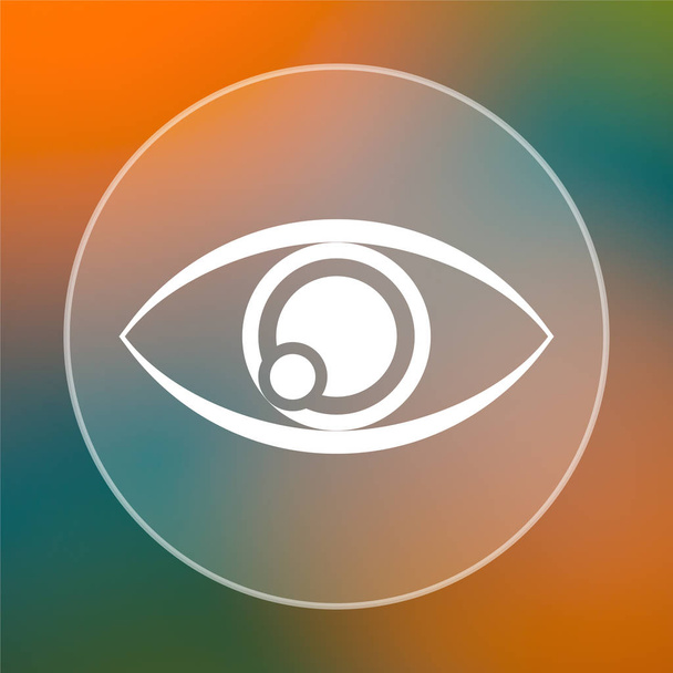 Icono del ojo. Botón de Internet sobre fondo de color
 - Foto, imagen