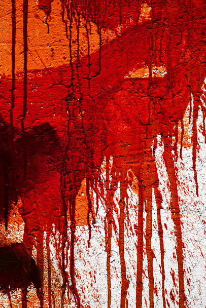 Red stained wall - Photo, image