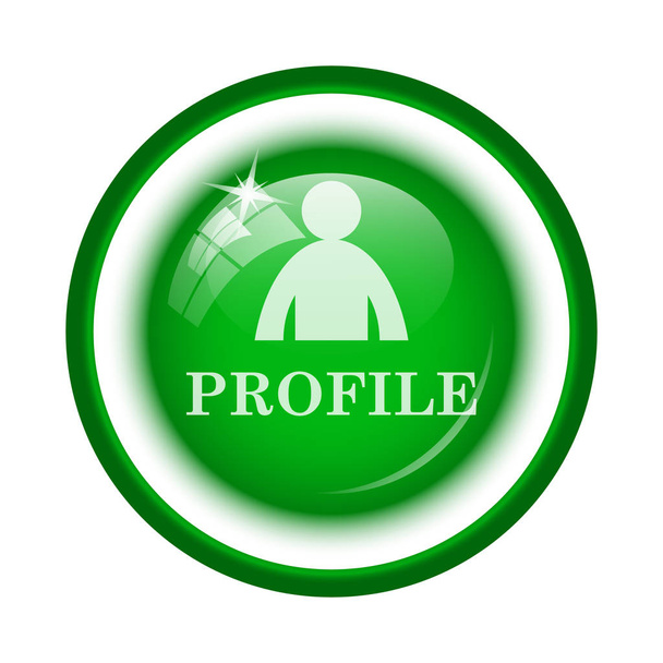 Profile icon. Internet button on white background - Photo, Image