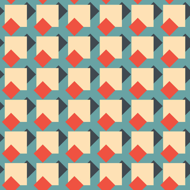 seamless geometric fabric swatch pattern of squares. - Vector, Image