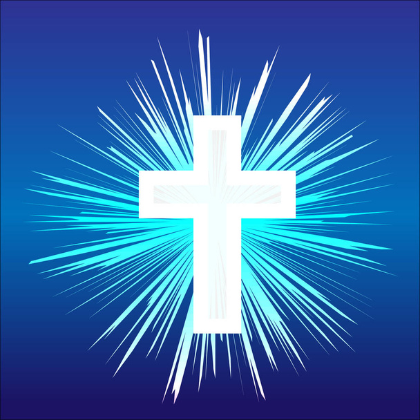 Cruz cristiana. Fe y religión. Ilustración vectorial
 - Vector, imagen