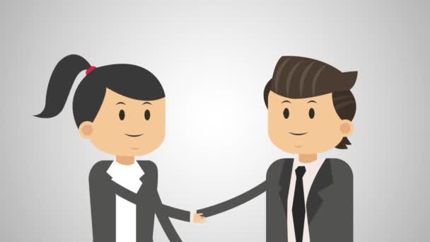 Business teamwork cartoon HD animation - Footage, Video