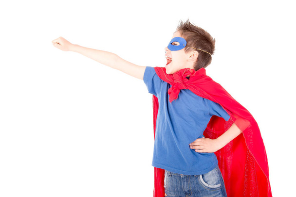 Malý chlapec, předstírá, že superhrdina - Fotografie, Obrázek