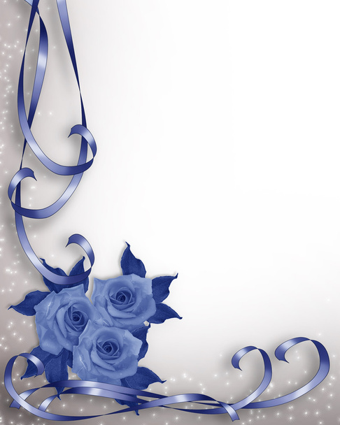Svatební pozvání pozadí Modrá růže - Fotografie, Obrázek