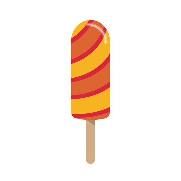 Πολύχρωμο καλοκαίρι popsicle, νόστιμο καλοκαιρινό γλυκό δροσερό επιδόρπιο - Διάνυσμα, εικόνα