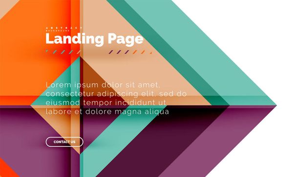Čtvercový tvar geometrická abstraktní pozadí, úvodní stránku web design šablonu - Vektor, obrázek