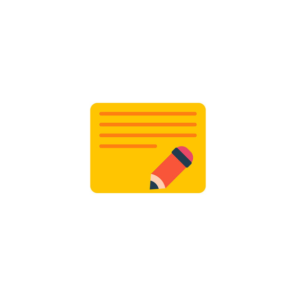 Edit task icon flat element.  illustration of edit task icon flat isolated on clean background for your web mobile app logo design. - Photo, Image