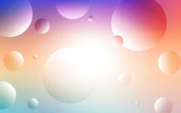 Light Multicolor vector backdrop with dots. Blurred decorative design in abstract style with bubbles. Completely new template for your brand book. - Vektor, kép