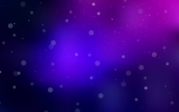 Темно-рожевий, синій векторний макет з яскравими сніжинками. Блискуча абстрактна ілюстрація з кристалами льоду. Новорічний дизайн для вашого оголошення, плаката, банера
. - Вектор, зображення