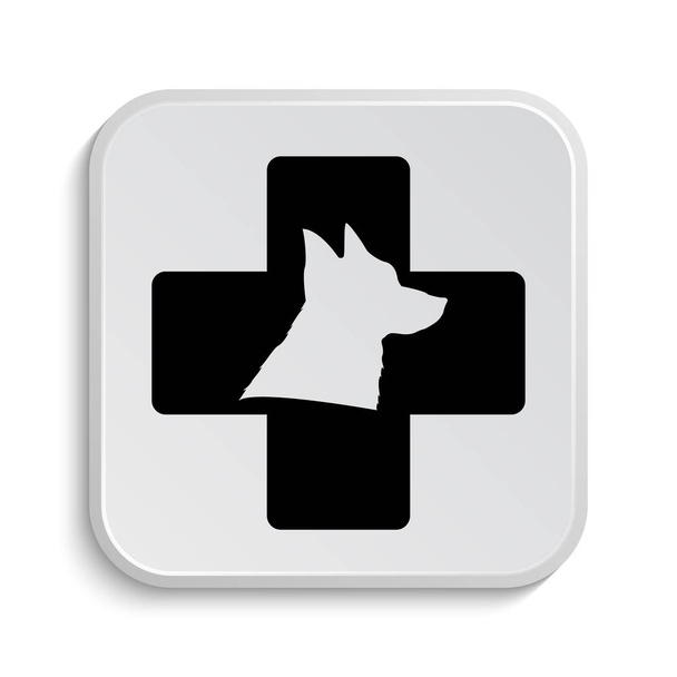 Icono veterinario. Botón de Internet sobre fondo blanco
 - Foto, Imagen