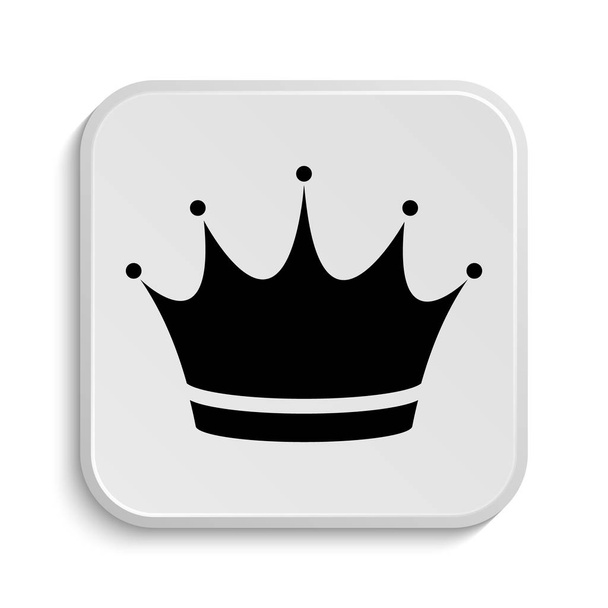 Korona ikonra. Internet gomb fehér háttér - Fotó, kép