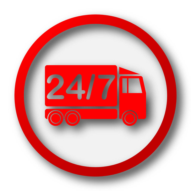 24 7 ícone de caminhão de entrega
 - Foto, Imagem