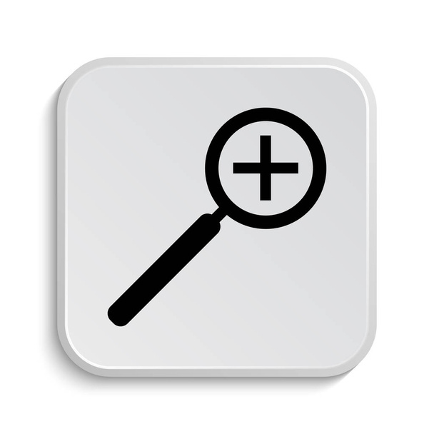 Nagyítás ikont. Internet gomb fehér háttér - Fotó, kép