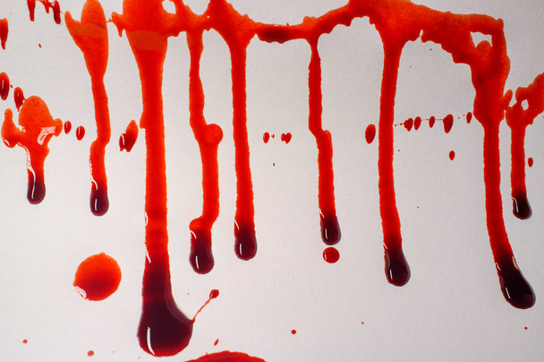 Bloedige bloed spat achtergrondpatroon voor bewijs of Halloween thema - Foto, afbeelding