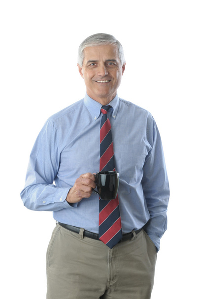 бизнесмен с чашкой кофе
 - Фото, изображение