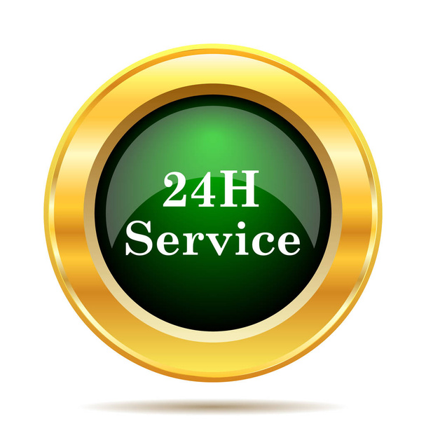 24H icona del servizio. Pulsante Internet su sfondo bianco
 - Foto, immagini