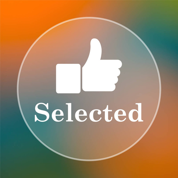 Selected icon. Internet button on colored  background - Photo, Image