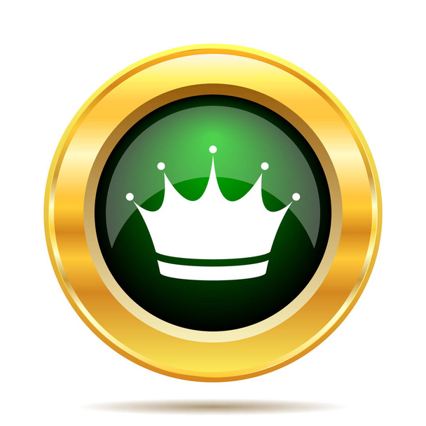 Het pictogram van de kroon. Internet knop op witte achtergrond - Foto, afbeelding