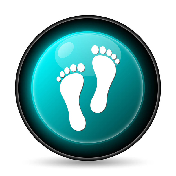 Foot print icon. Internet button on white background - Fotó, kép