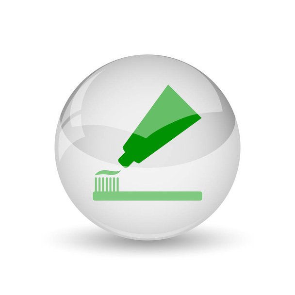 Tooth paste and brush icon - Photo, Image